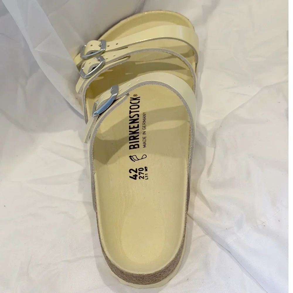 Birkenstock Franca Popcorn Yellow Birko-Flor Strappy Sandals EU 42 W11 M9 106-21